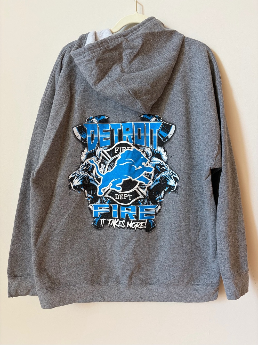 Detroit Lions Fire Department Zip Hoodie